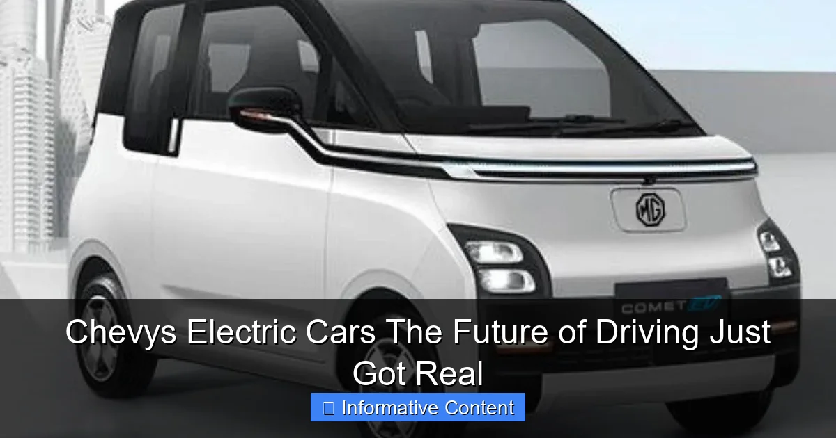 Chevys Electric Cars The Future of Driving Just Got Real