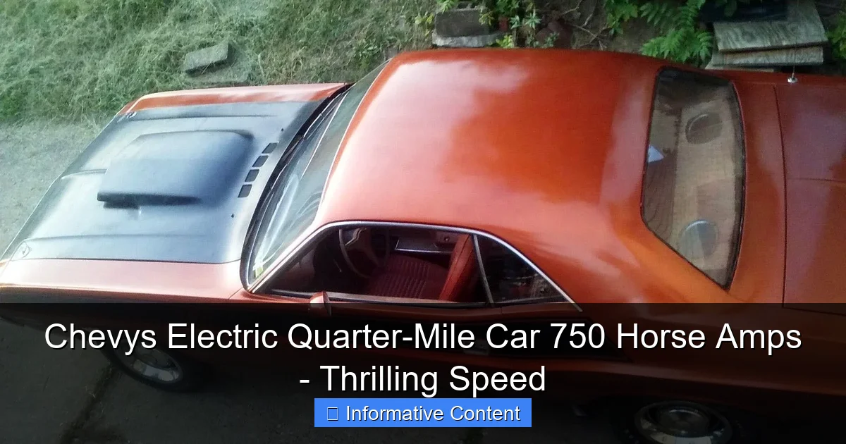 Chevys Electric Quarter-Mile Car 750 Horse Amps - Thrilling Speed