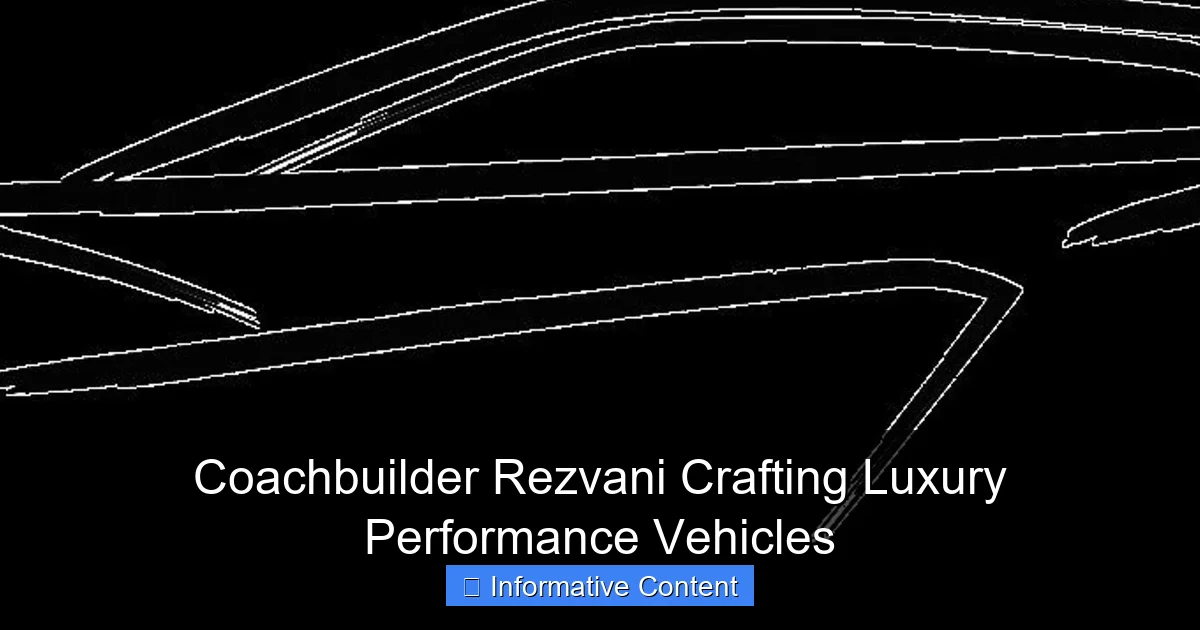 Coachbuilder Rezvani Crafting Luxury Performance Vehicles