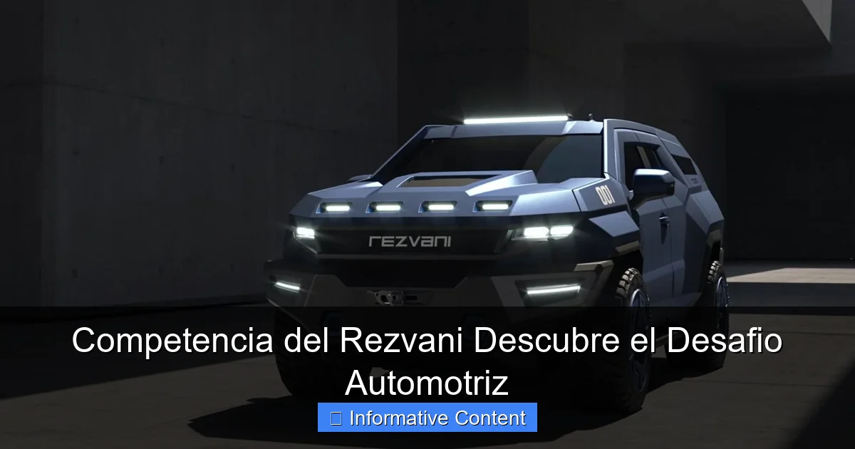Competencia del Rezvani Descubre el Desafio Automotriz
