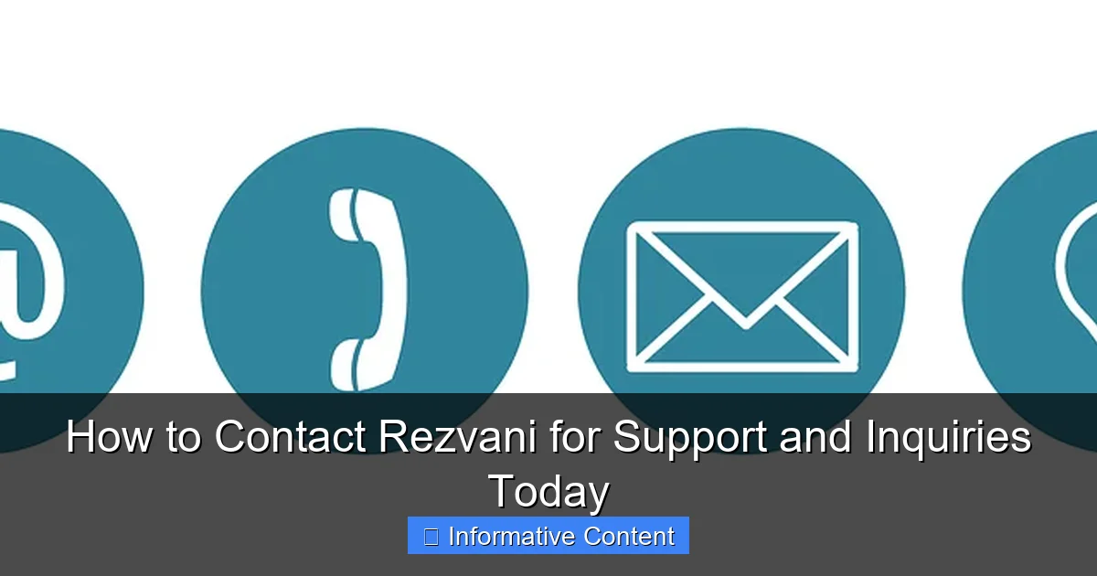 How to Contact Rezvani for Support and Inquiries Today