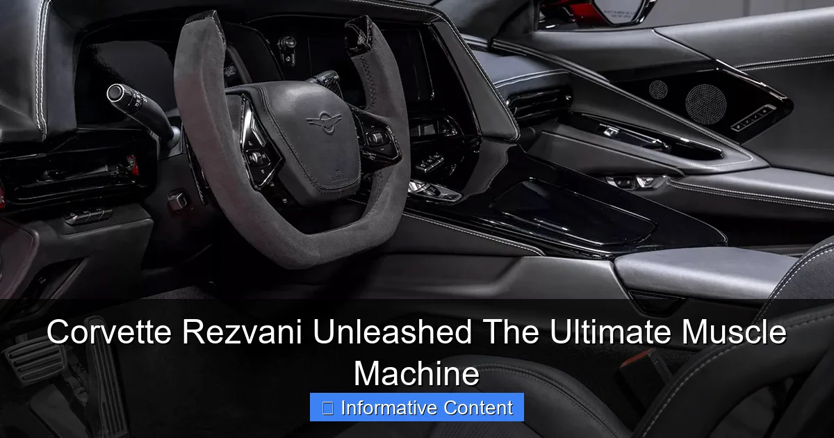 Corvette Rezvani Unleashed The Ultimate Muscle Machine