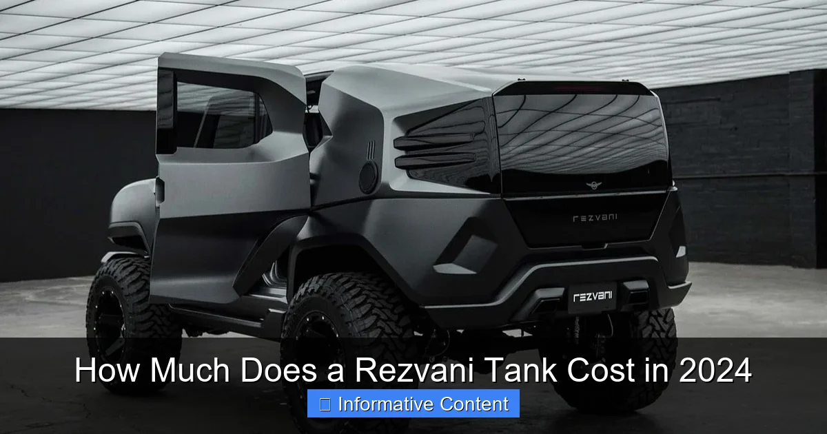 How Much Does a Rezvani Tank Cost in 2024