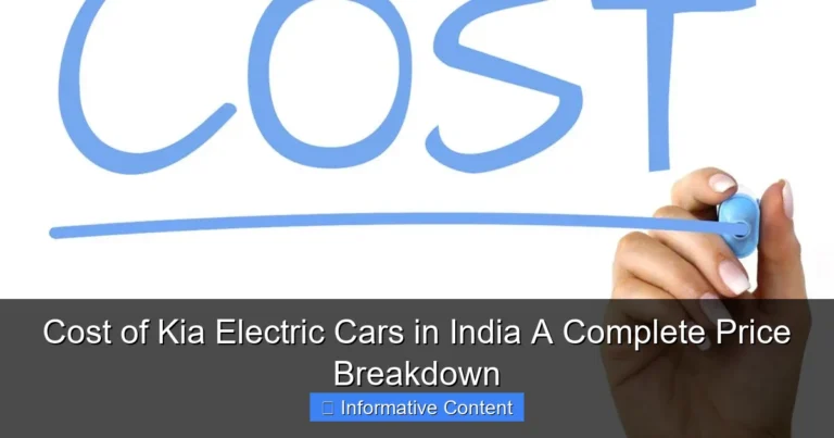 Cost of Kia Electric Cars in India A Complete Price Breakdown