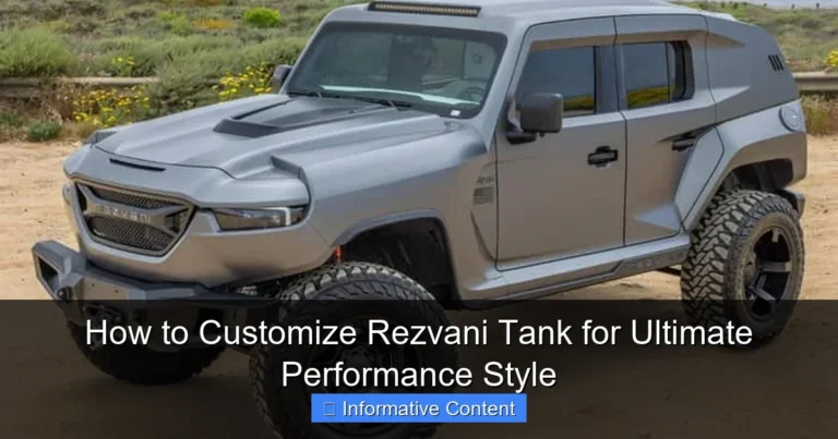 How to Customize Rezvani Tank for Ultimate Performance Style