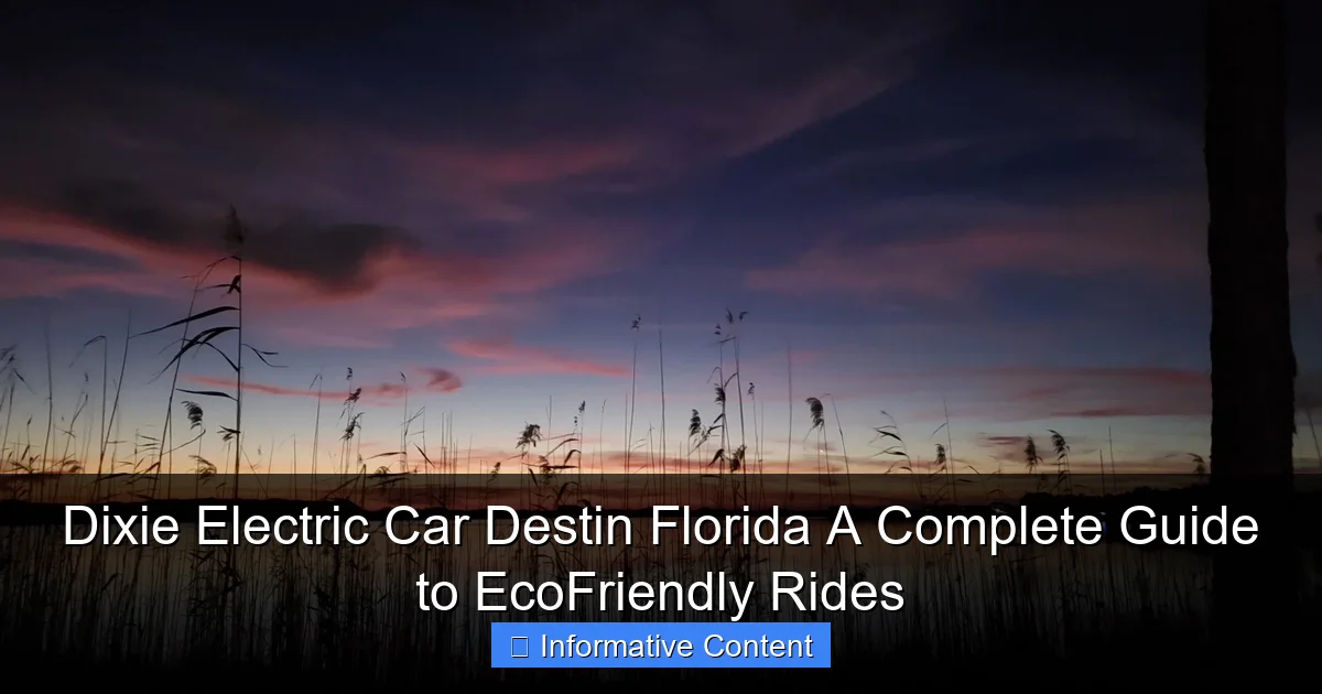 Dixie Electric Car Destin Florida A Complete Guide to EcoFriendly Rides
