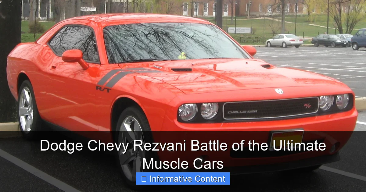 Dodge Chevy Rezvani Battle of the Ultimate Muscle Cars