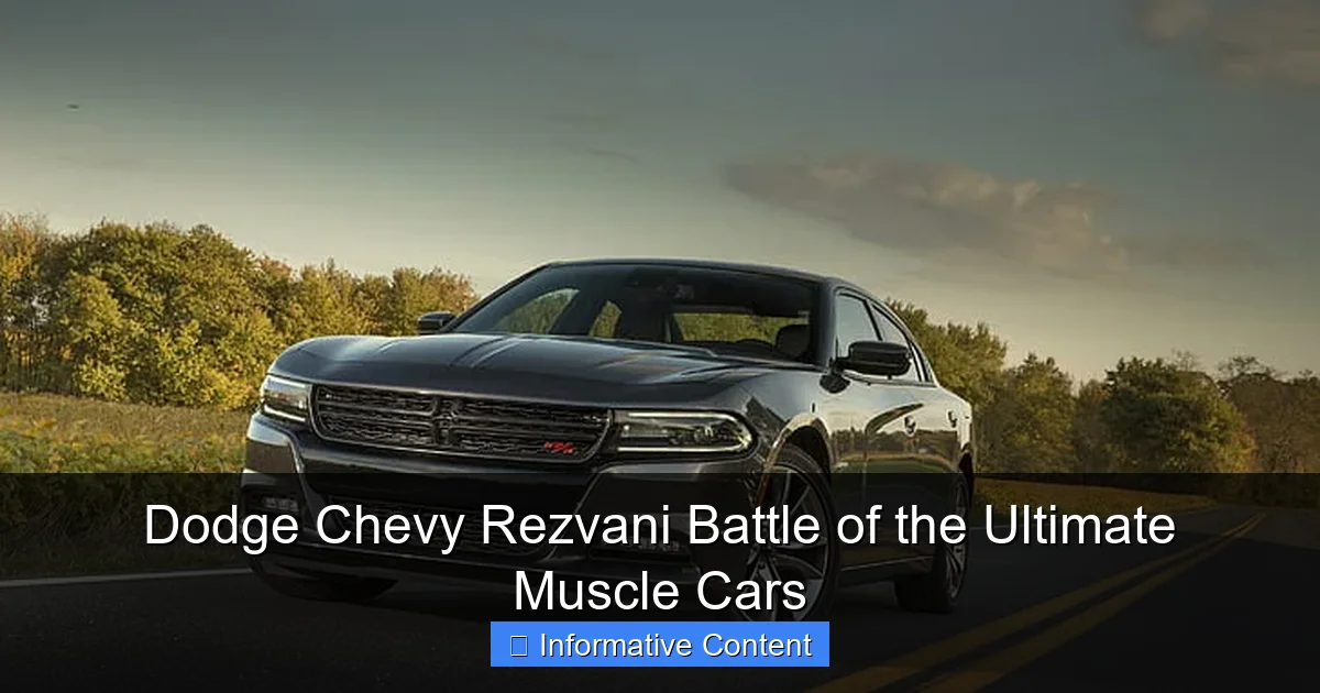 Dodge Chevy Rezvani Battle of the Ultimate Muscle Cars