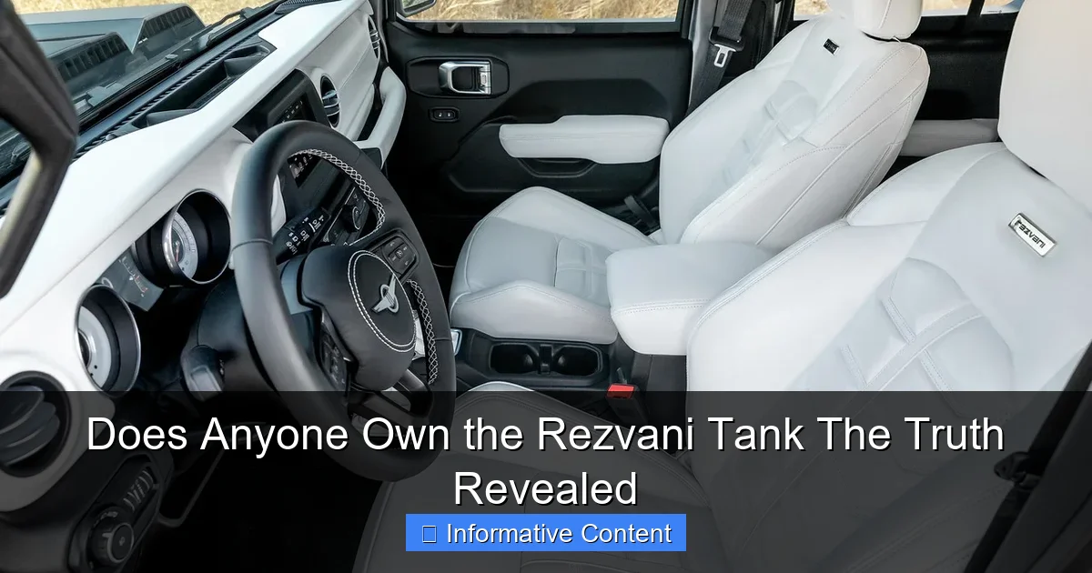 Does Anyone Own the Rezvani Tank The Truth Revealed