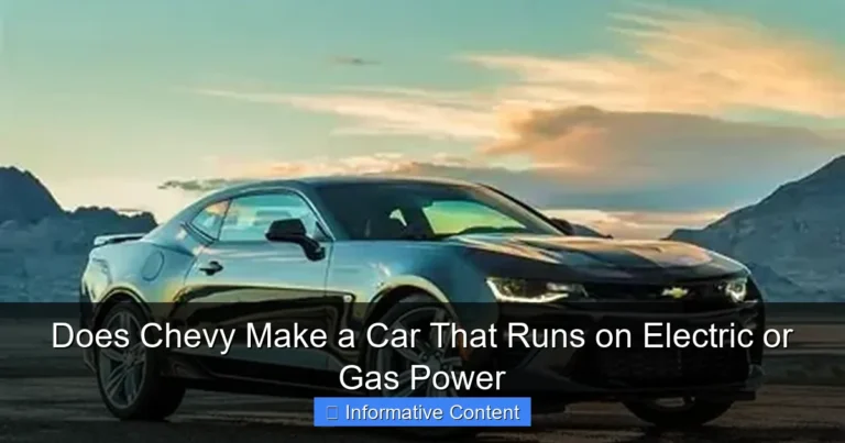 Does Chevy Make a Car That Runs on Electric or Gas Power