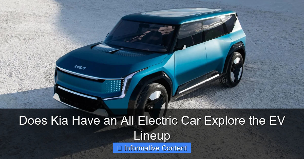 Does Kia Have an All Electric Car Explore the EV Lineup