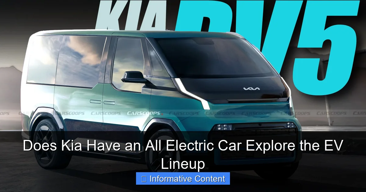 Does Kia Have an All Electric Car Explore the EV Lineup