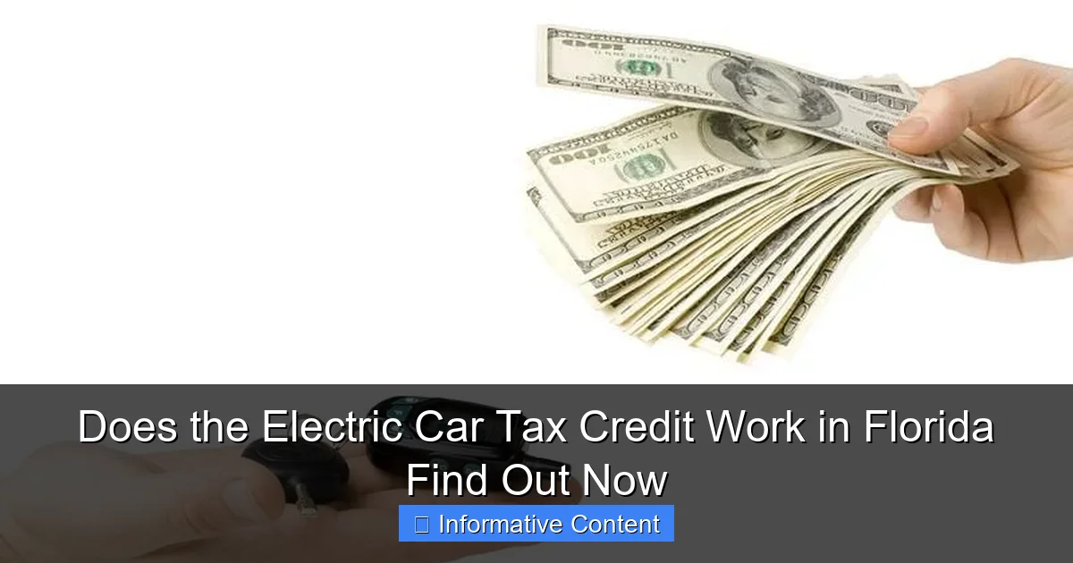Does the Electric Car Tax Credit Work in Florida Find Out Now