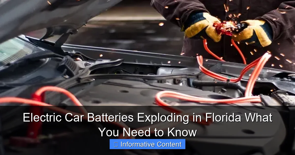 Electric Car Batteries Exploding in Florida What You Need to Know