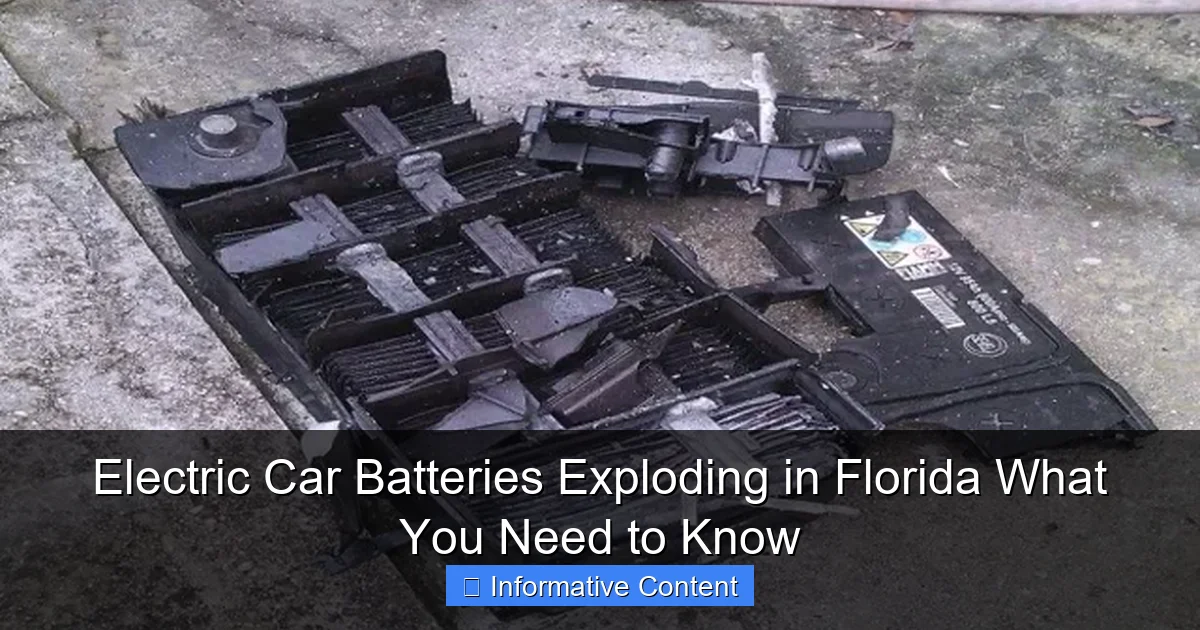 Electric Car Batteries Exploding in Florida What You Need to Know