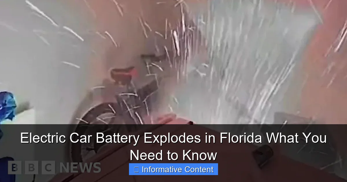 Electric Car Battery Explodes in Florida What You Need to Know