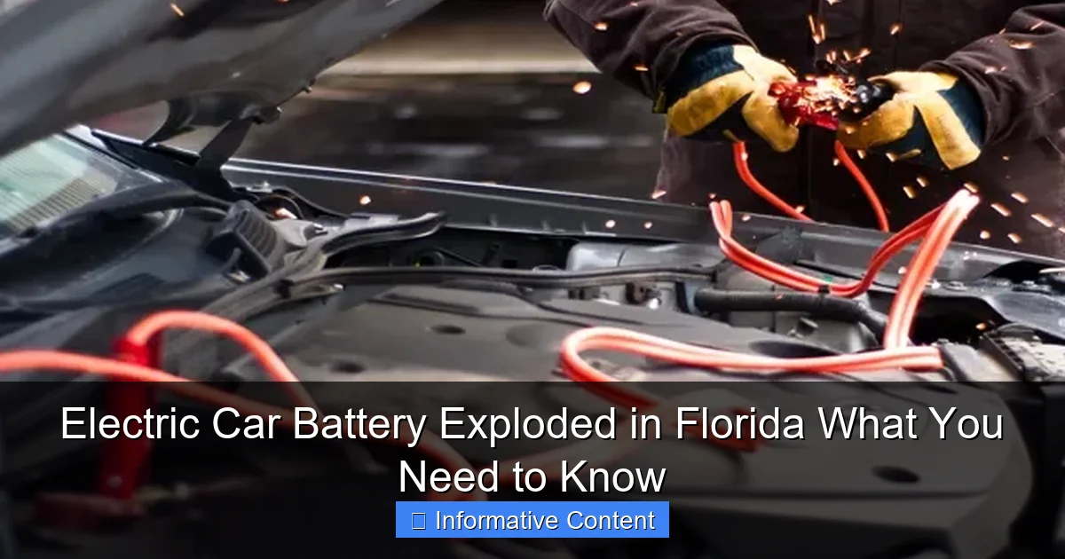 Electric Car Battery Exploded in Florida What You Need to Know