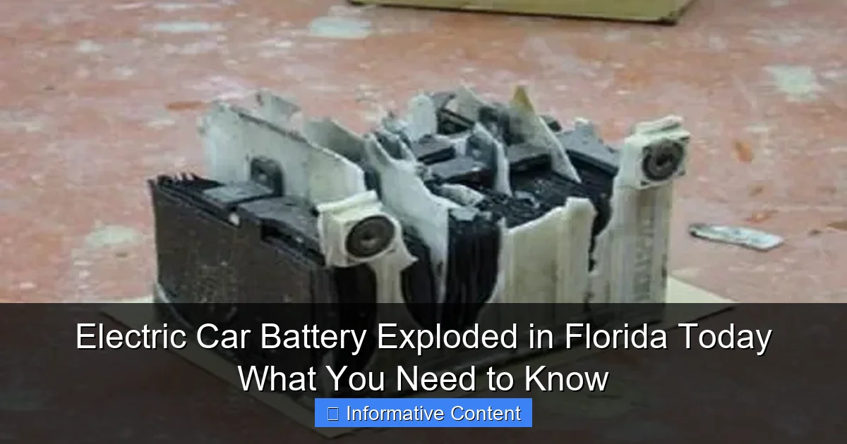 Electric Car Battery Exploded in Florida Today What You Need to Know