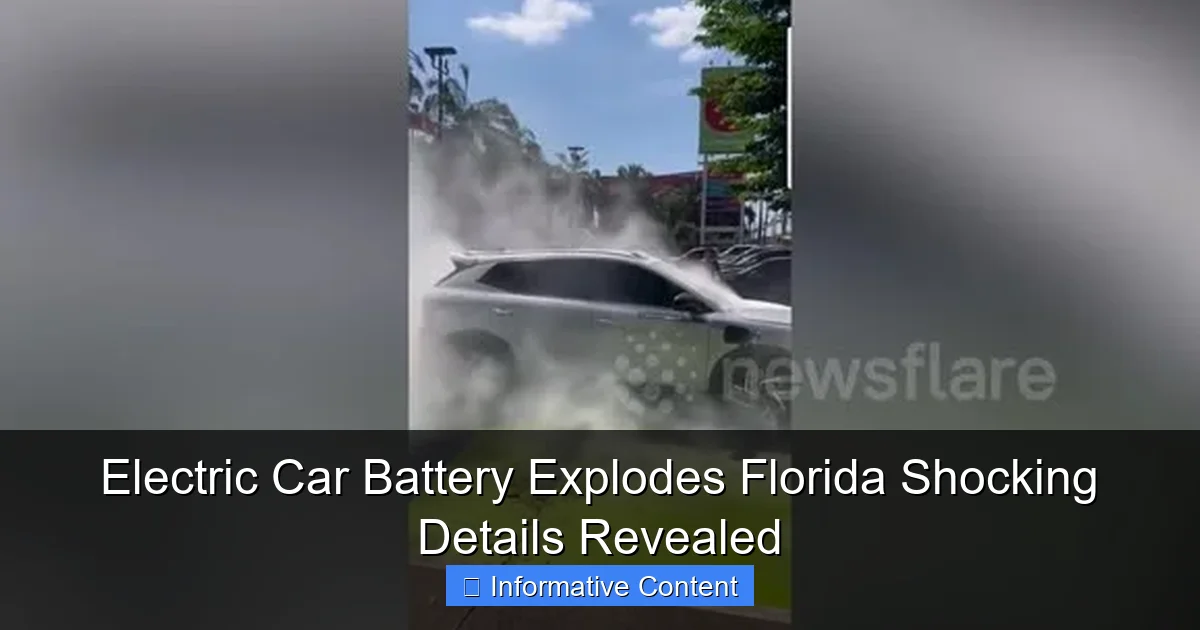 Electric Car Battery Explodes Florida Shocking Details Revealed
