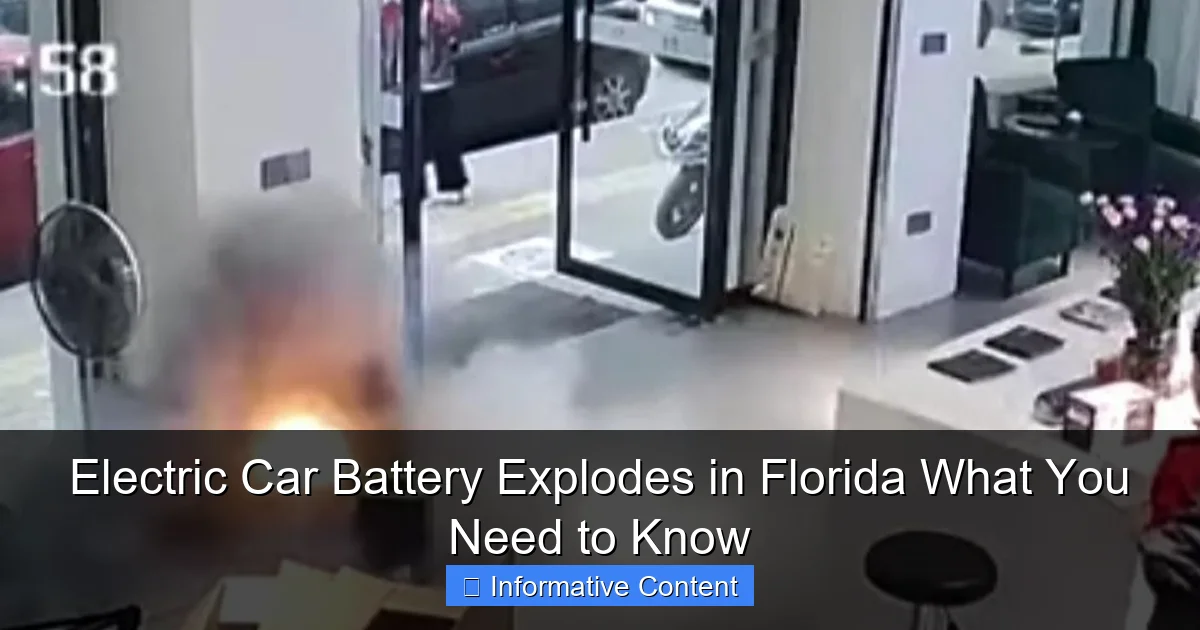Electric Car Battery Explodes in Florida What You Need to Know