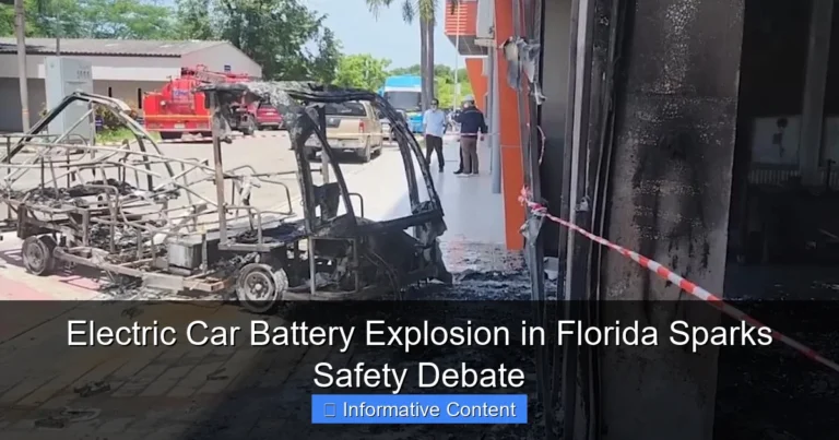Electric Car Battery Explosion in Florida Sparks Safety Debate