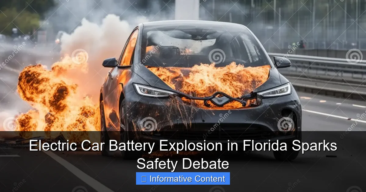 Electric Car Battery Explosion in Florida Sparks Safety Debate