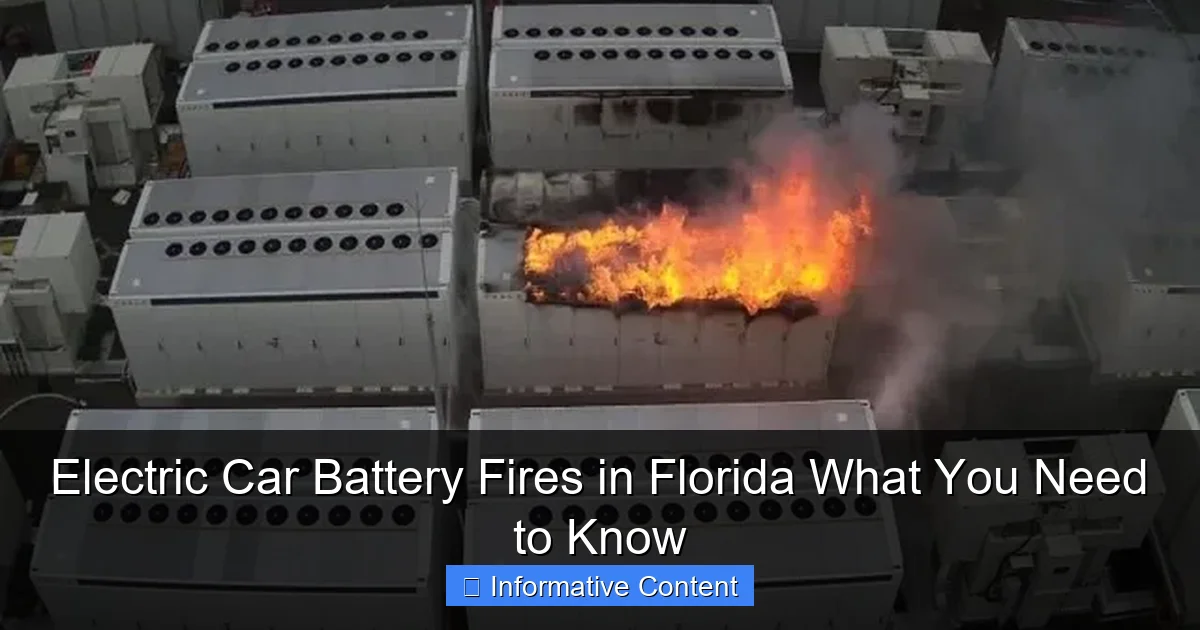 Electric Car Battery Fires in Florida What You Need to Know