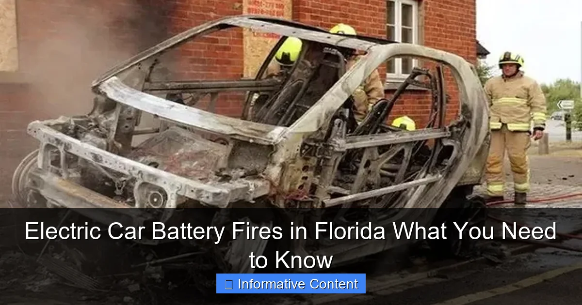 Electric Car Battery Fires in Florida What You Need to Know