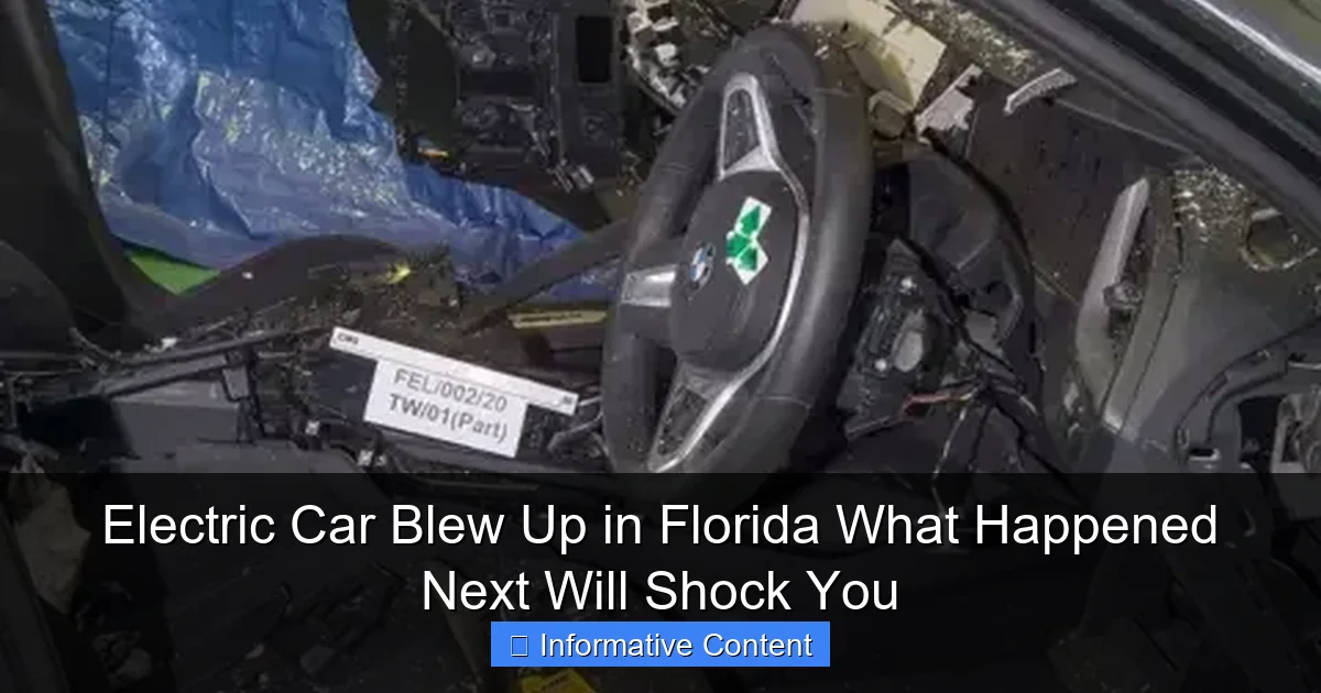 Electric Car Blew Up in Florida What Happened Next Will Shock You