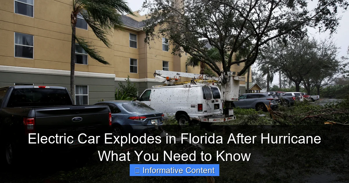 Electric Car Explodes in Florida After Hurricane What You Need to Know