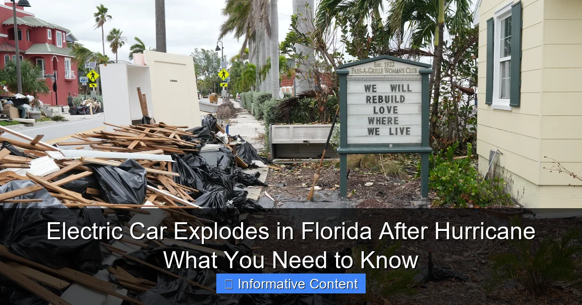 Electric Car Explodes in Florida After Hurricane What You Need to Know