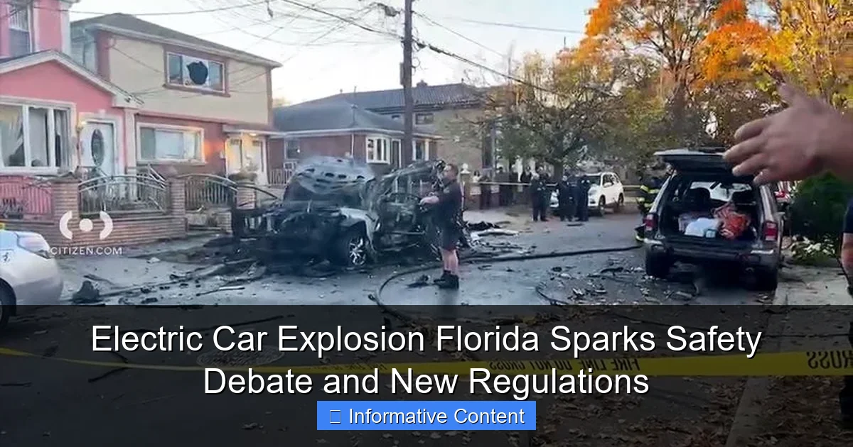Electric Car Explosion Florida Sparks Safety Debate and New Regulations