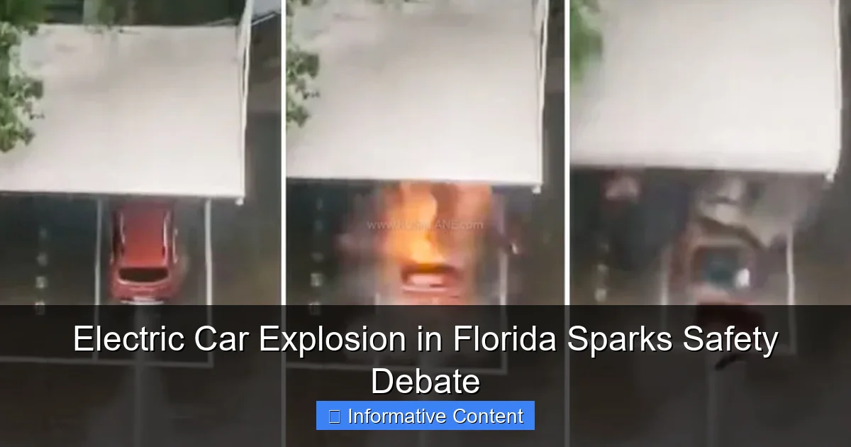 Electric Car Explosion in Florida Sparks Safety Debate
