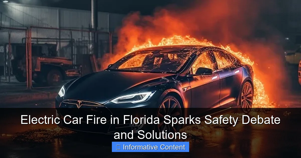 Electric Car Fire in Florida Sparks Safety Debate and Solutions