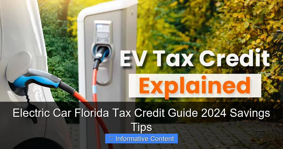 Electric Car Florida Tax Credit Guide 2024 Savings Tips