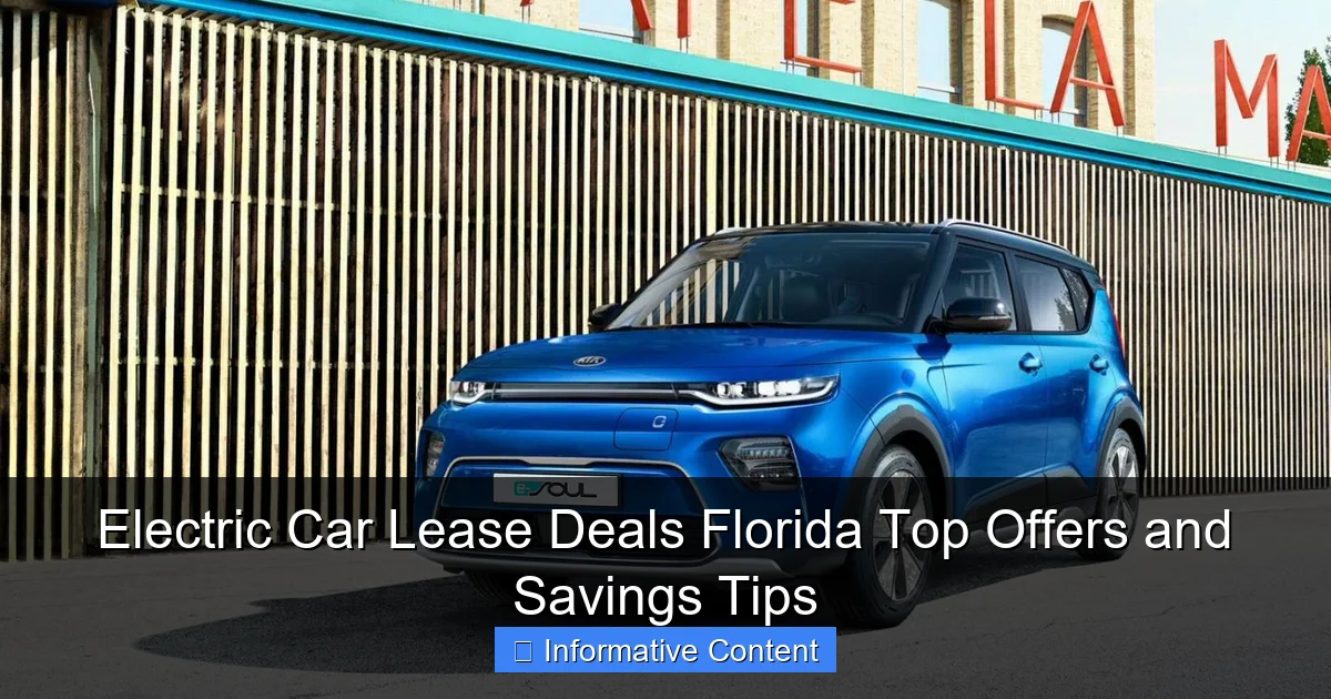 Electric Car Lease Deals Florida Top Offers and Savings Tips