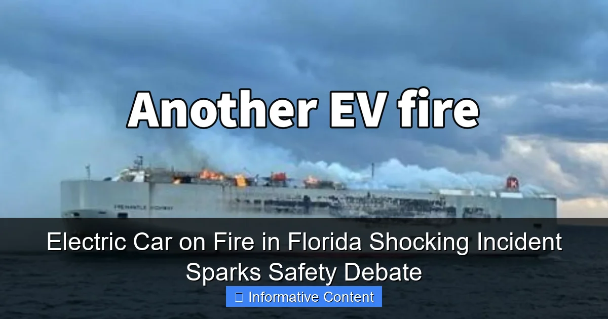 Electric Car on Fire in Florida Shocking Incident Sparks Safety Debate