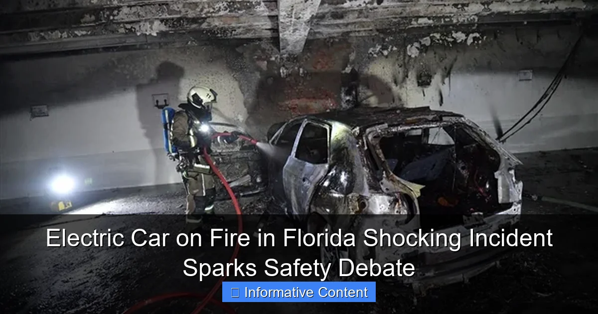 Electric Car on Fire in Florida Shocking Incident Sparks Safety Debate