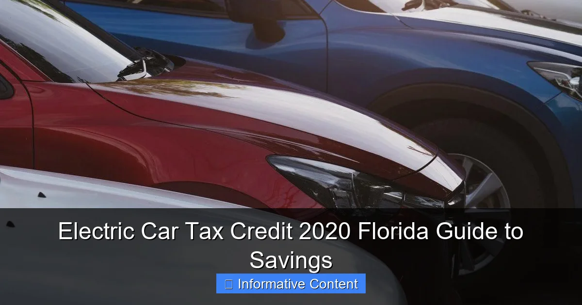 Electric Car Tax Credit 2020 Florida Guide to Savings