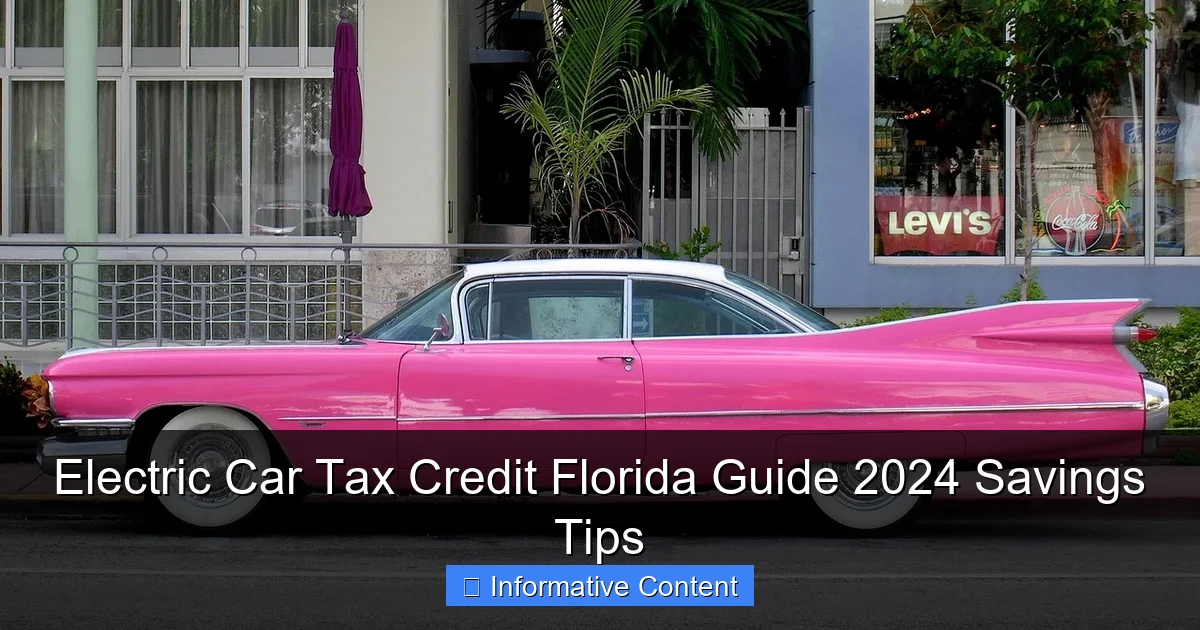 Electric Car Tax Credit Florida Guide 2024 Savings Tips