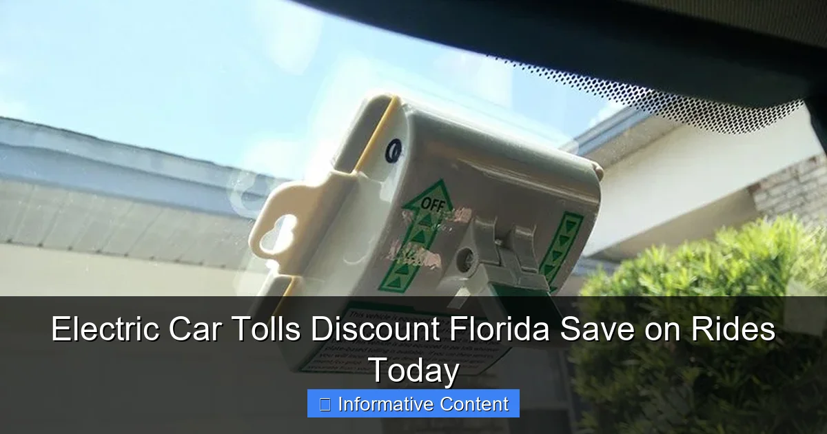 Electric Car Tolls Discount Florida Save on Rides Today