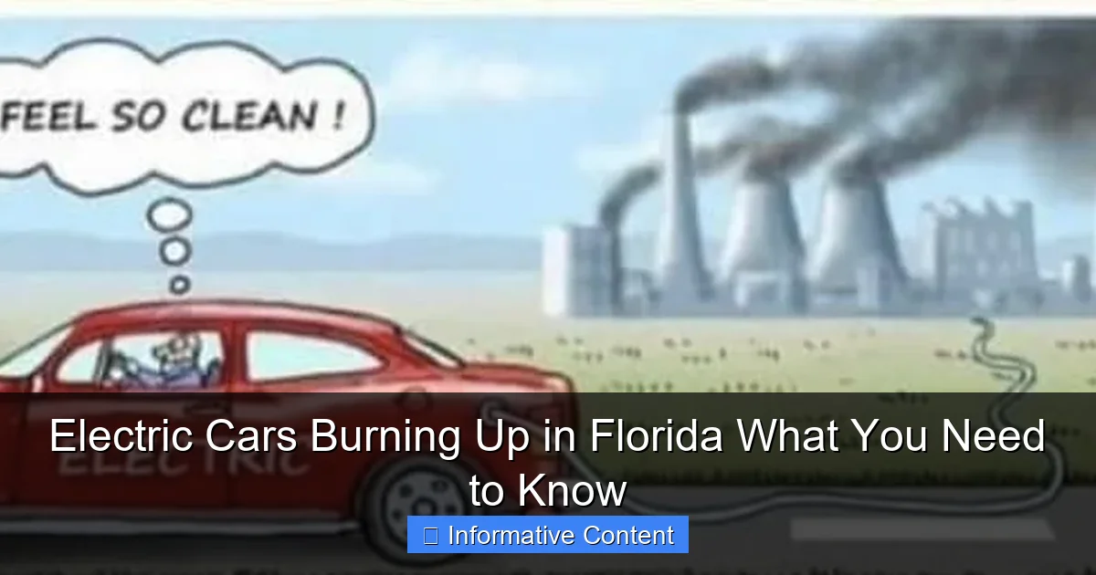 Electric Cars Burning Up in Florida What You Need to Know