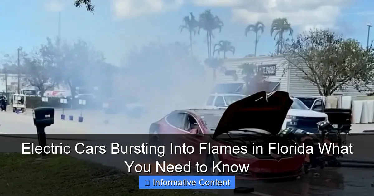 Electric Cars Bursting Into Flames in Florida What You Need to Know