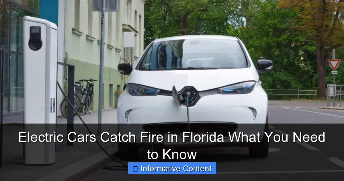 Electric Cars Catch Fire in Florida What You Need to Know
