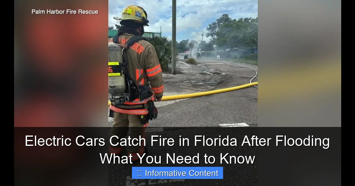 Electric Cars Catch Fire in Florida After Flooding What You Need to Know
