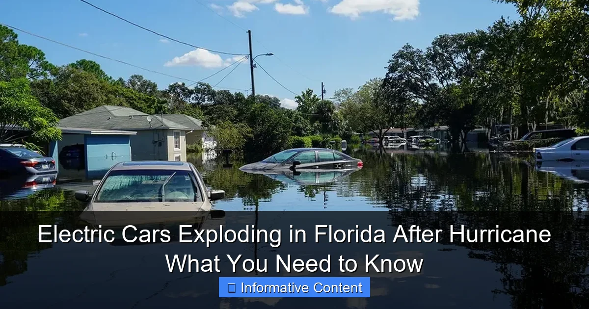 Electric Cars Exploding in Florida After Hurricane What You Need to Know