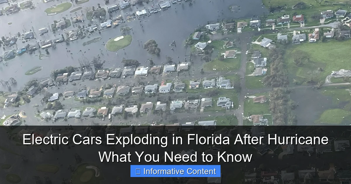 Electric Cars Exploding in Florida After Hurricane What You Need to Know