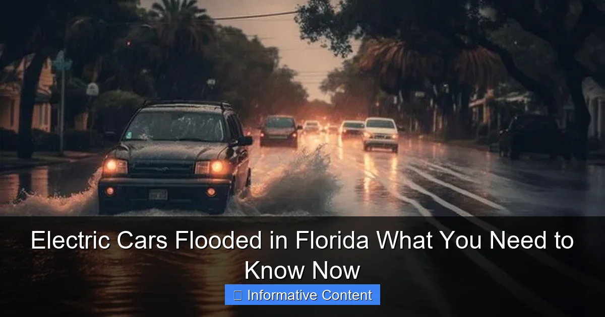 Electric Cars Flooded in Florida What You Need to Know Now