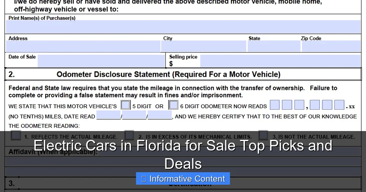 Electric Cars in Florida for Sale Top Picks and Deals