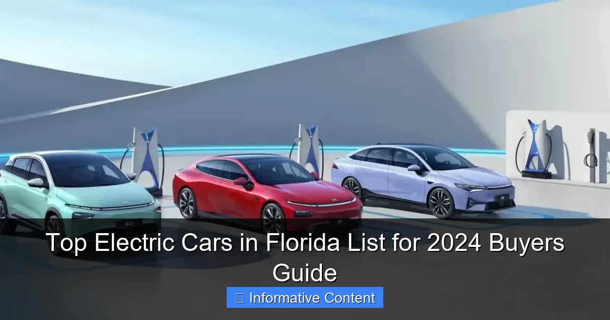 Top Electric Cars in Florida List for 2024 Buyers Guide